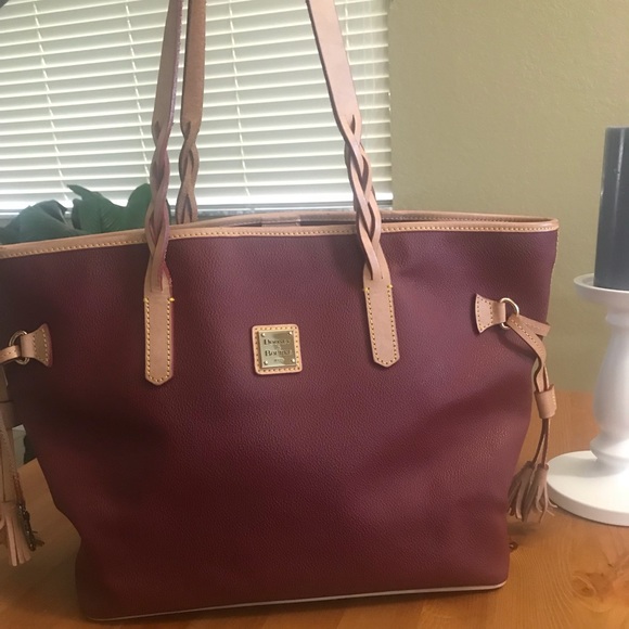 Dooney & Bourke Handbags - Dooney & Bourke Bailey Tote Bag in Cranberry